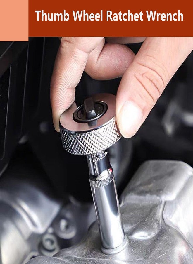 WINTOWIN 3PCS Reversible Thumbwheel Ratchet Wrench Set, 1/4” 3/8” 1/2” Drive Ratchet Set - Image 4
